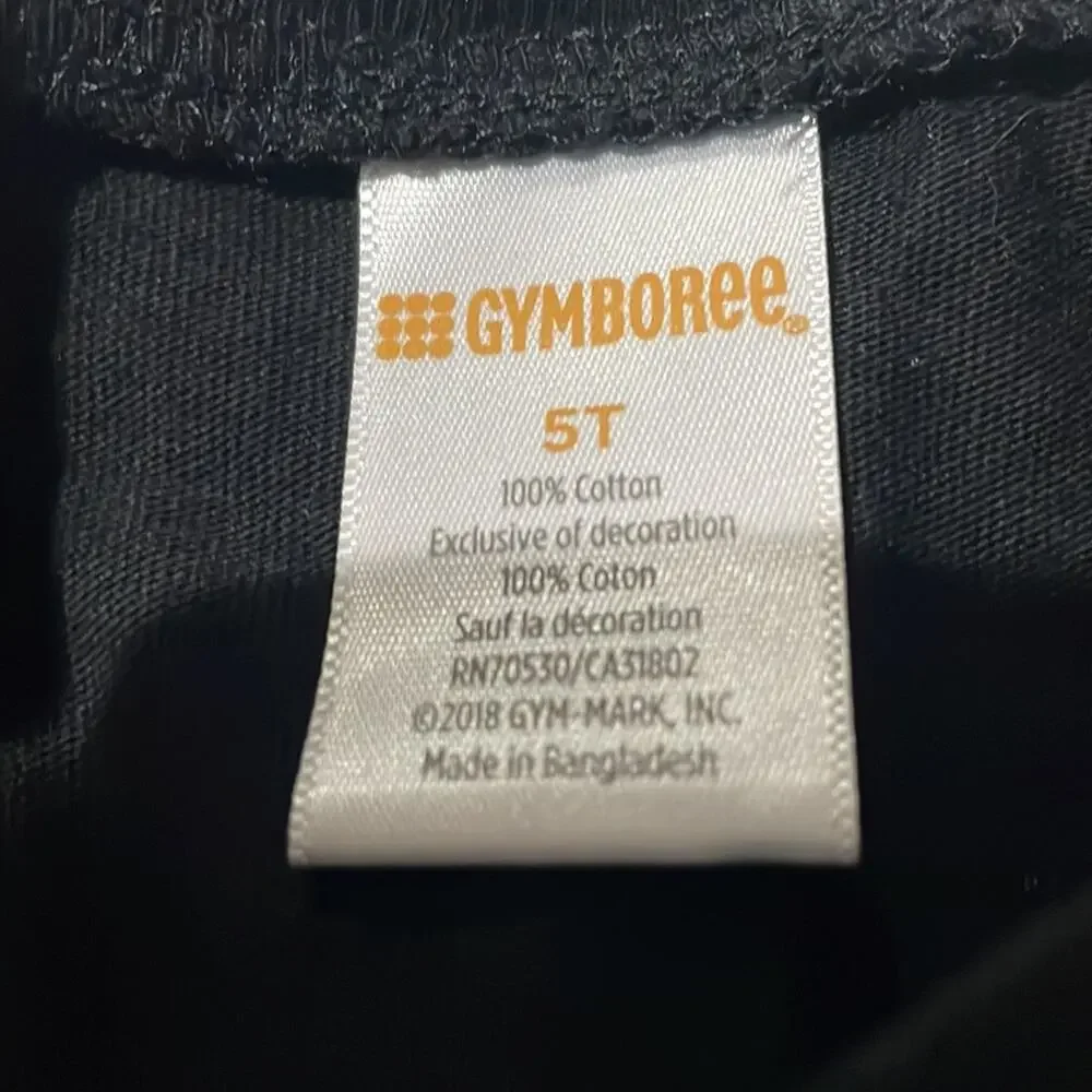 Gymboree 5t black puffed short sleeve Halloween t shirt euc worn once pumpkin